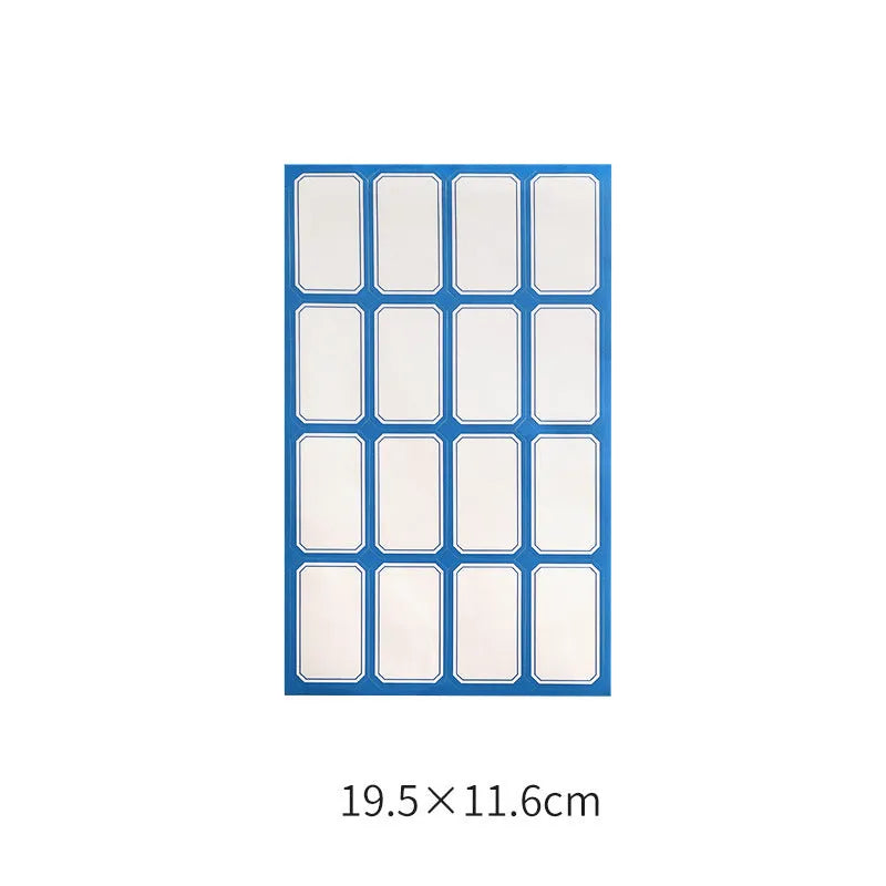 White German adhesive paper sticker for handwritten labels on a sheet.