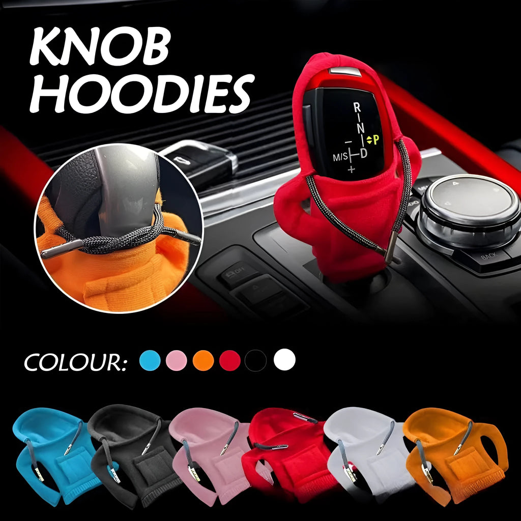 Dutch velvet car gear handle sleeve cover in multiple colours on a gear lever