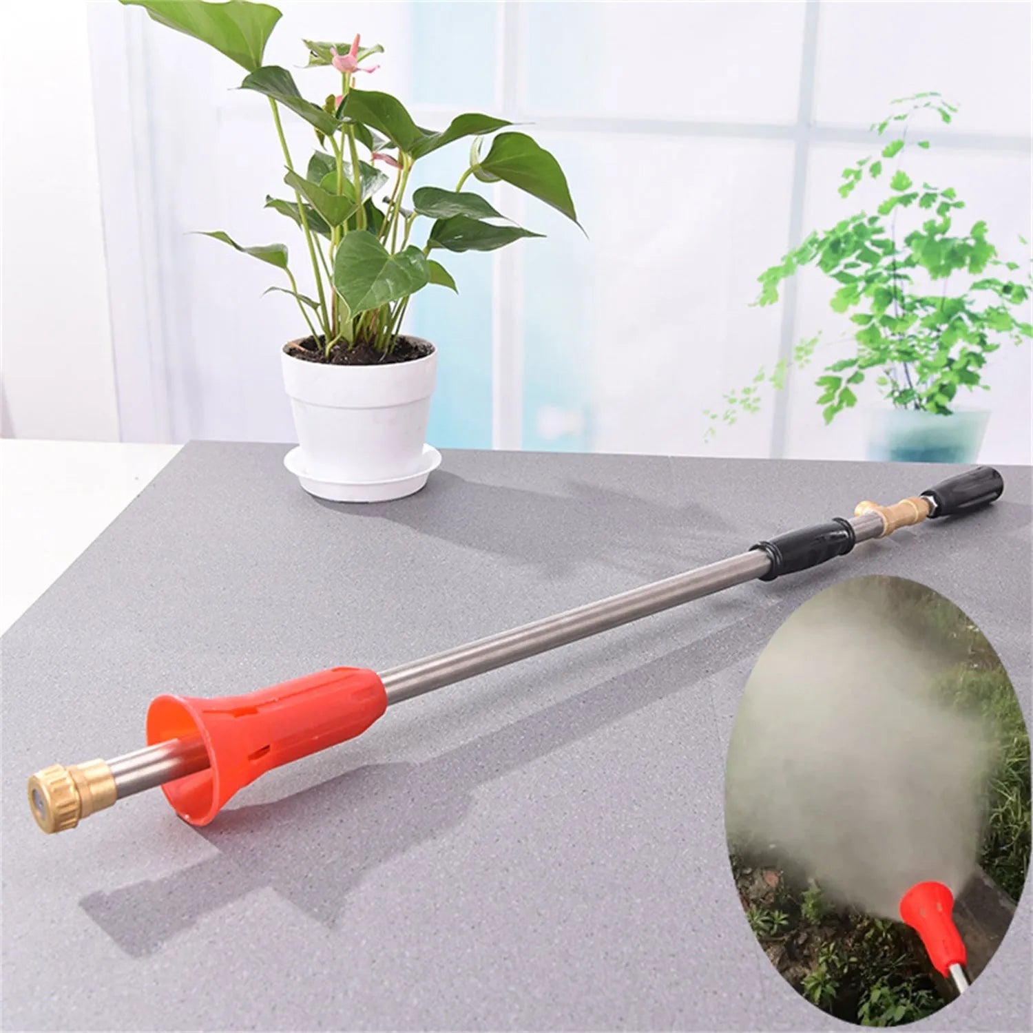 Submachine gun type adjustable high-pressure agricultural pesticide spray gun
