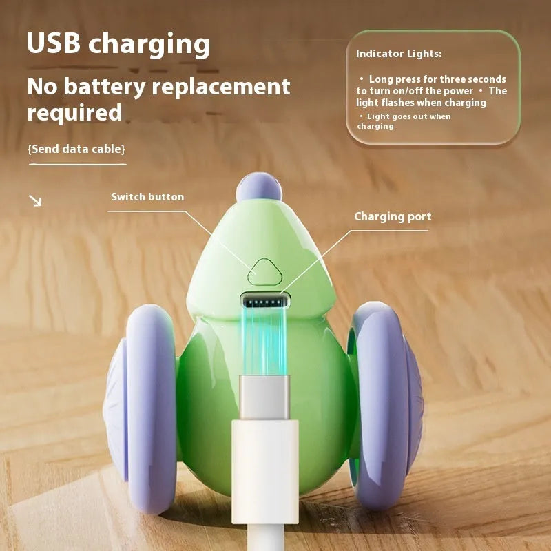 Interactive electric mouse cat toy in green or white with automatic movement and obstacle avoidance, made from ABS and TPU