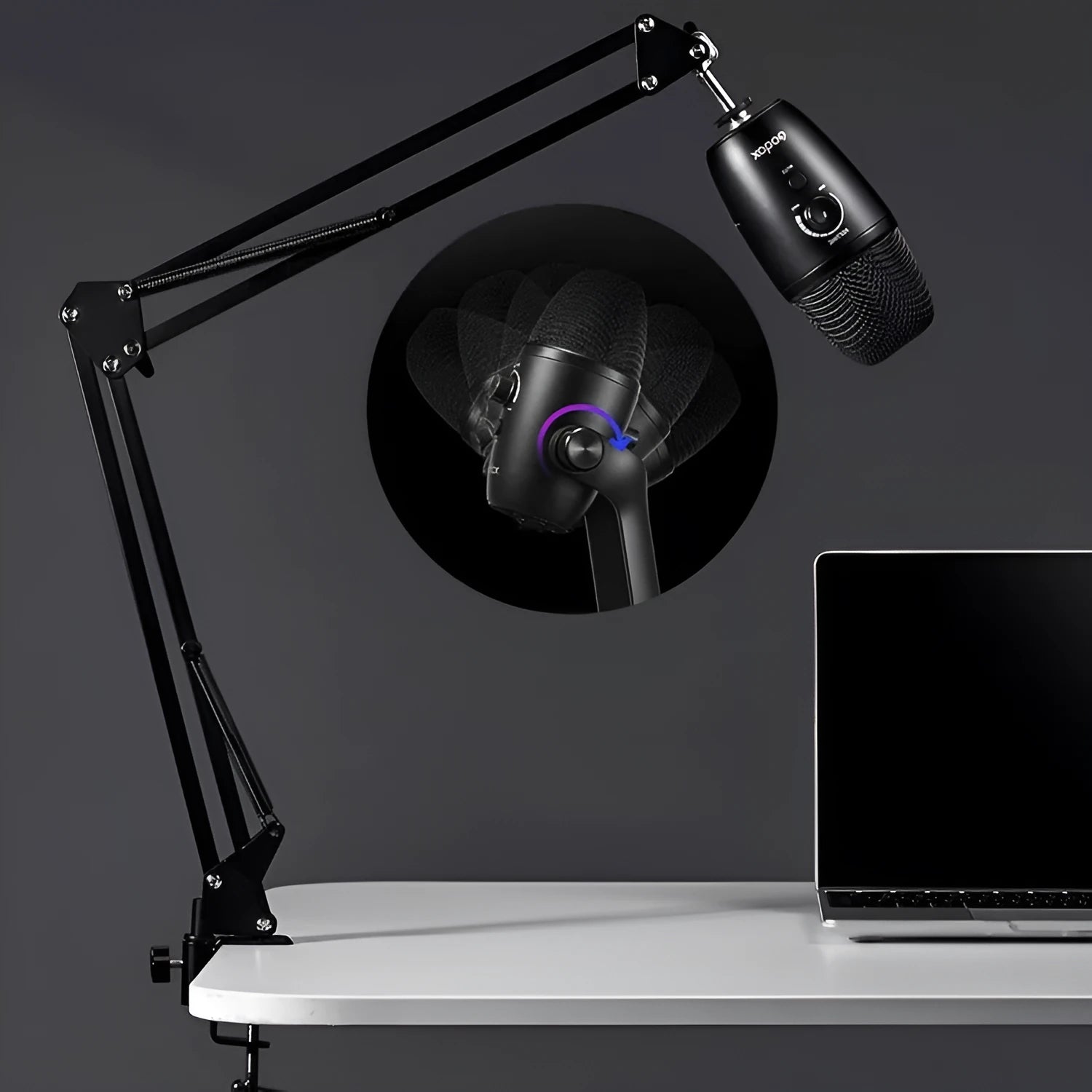 Black K Song wireless noise-cancelling microphone for mobile phone and computer karaoke
