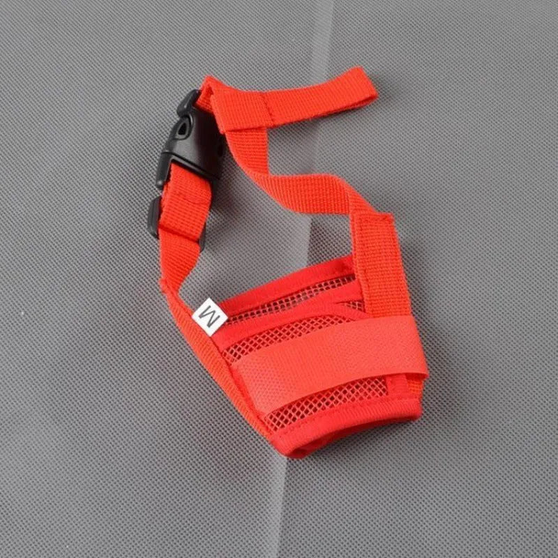 Adjustable plastic dog muzzle for safety and behaviour control in multiple colour options