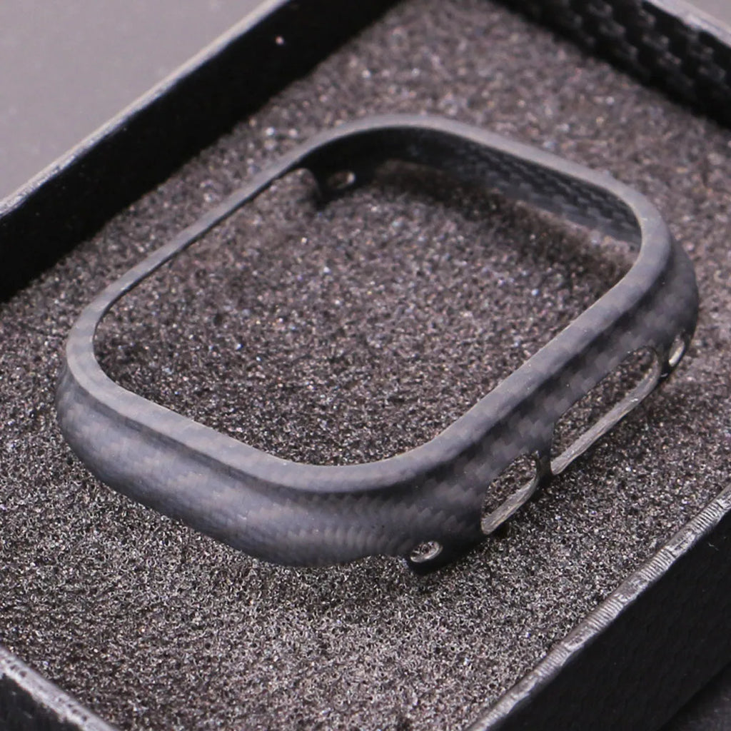 Carbon fibre aramid fibre watch case in matte black for 49mm smartwatch