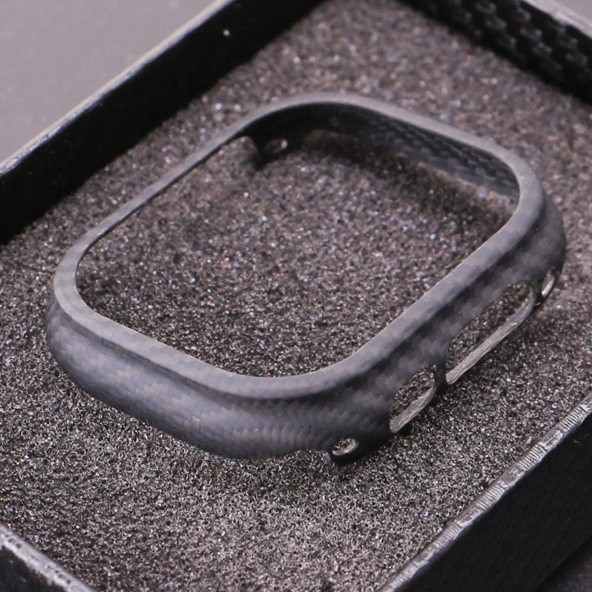 Carbon fibre aramid fibre watch case in matte black for 49mm smartwatch