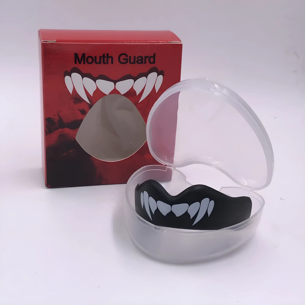 Boxing mouthguard with printed teeth design for adult fight sports