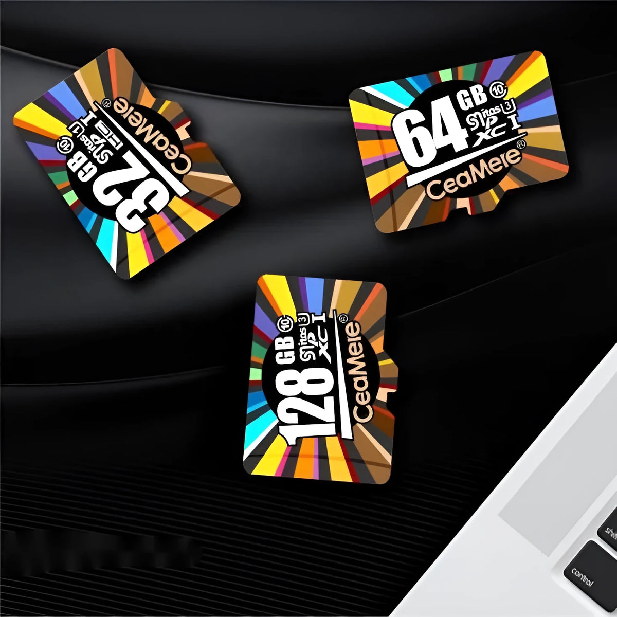 Class 10 memory card for smartphones, tablets, and dash cams, available in 8 GB to 256 GB capacities.
