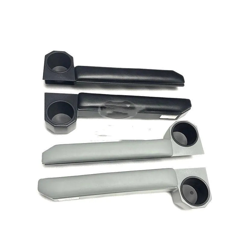 Grey car door armrest ring frame accessory with magnetic attachment