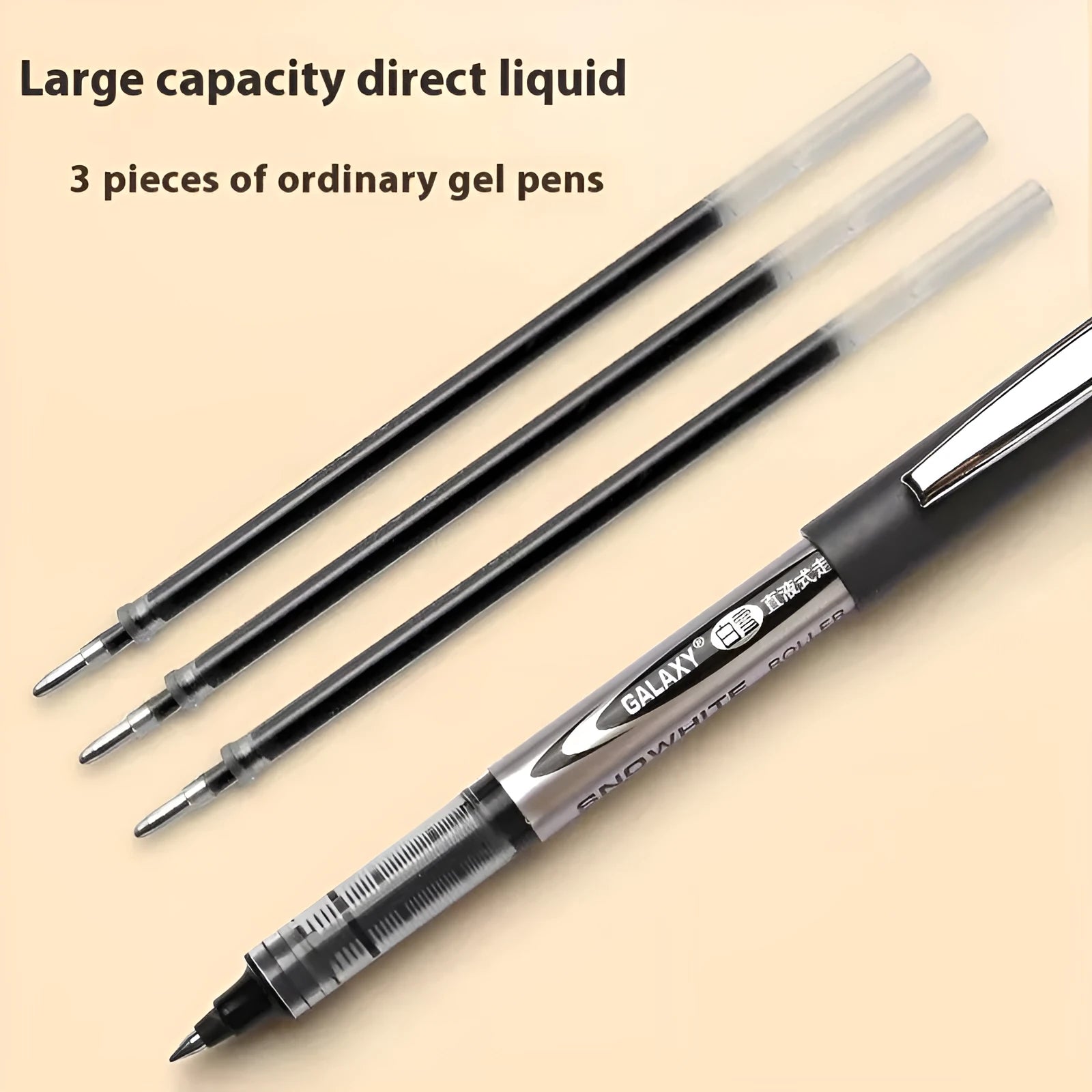 0.5mm signature pen with plastic shell and water-based quick-drying ink available in multiple colours