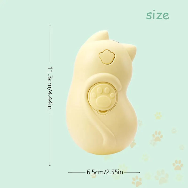 Pet grooming steam brush with ergonomic handle for cats and dogs