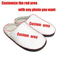 Pattern printed cotton flannel slippers with TPR sole shown in available sizes