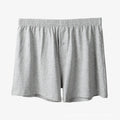 Men's pure cotton boxer shorts in black colour showing loose fit and high waist design