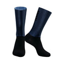 A pair of athletic cycling socks in a chemical fibre blend, shown in one of six available colours on a plain background.