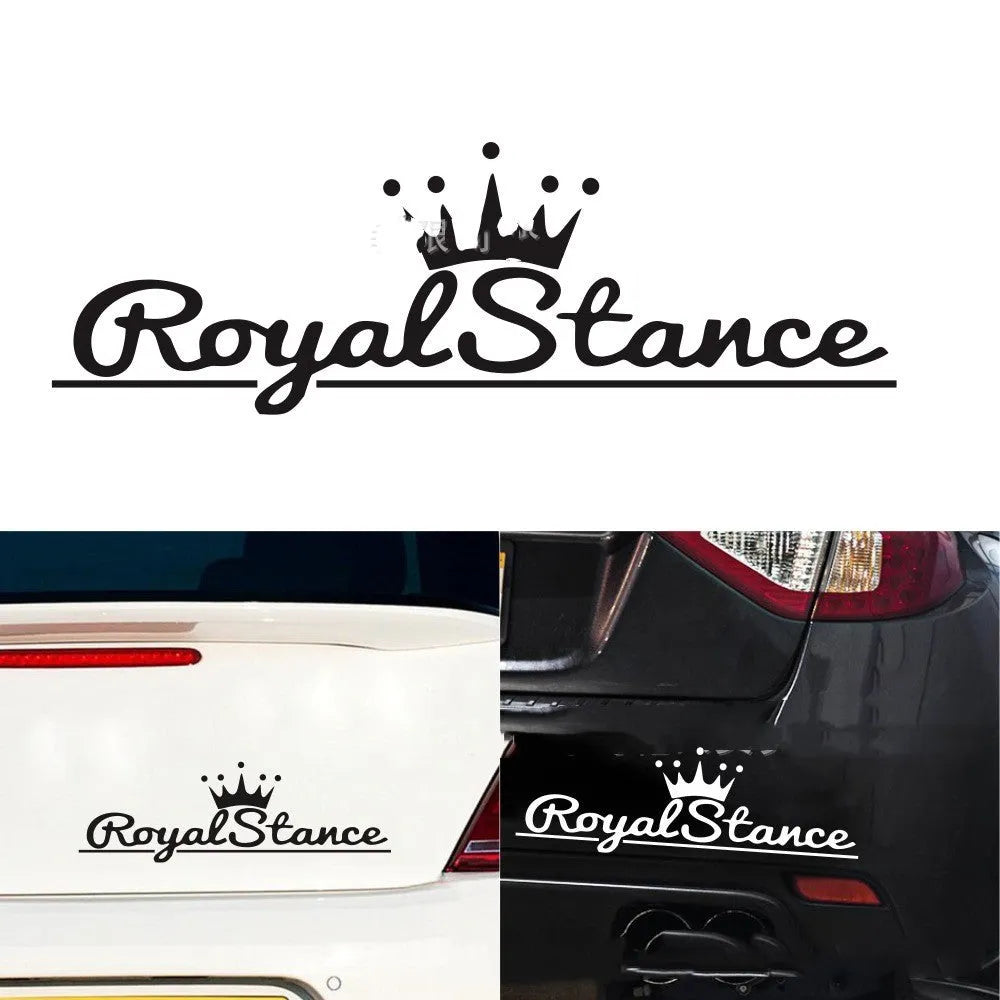 Reflective colourful vinyl crown car sticker for vehicle personalisation.