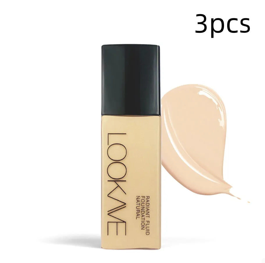 LOOKAVE Matte Liquid Foundation bottle in shade LK63C-01, Ivory White