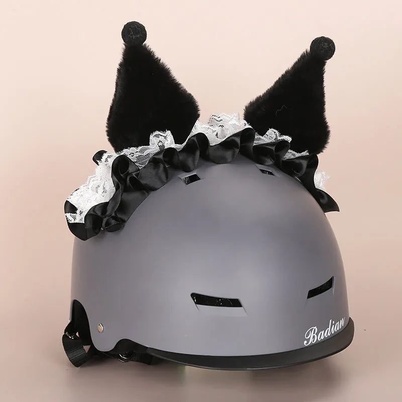 Child's plush cartoon character helmet cover and hat set in soft fabric, shown in medium size.