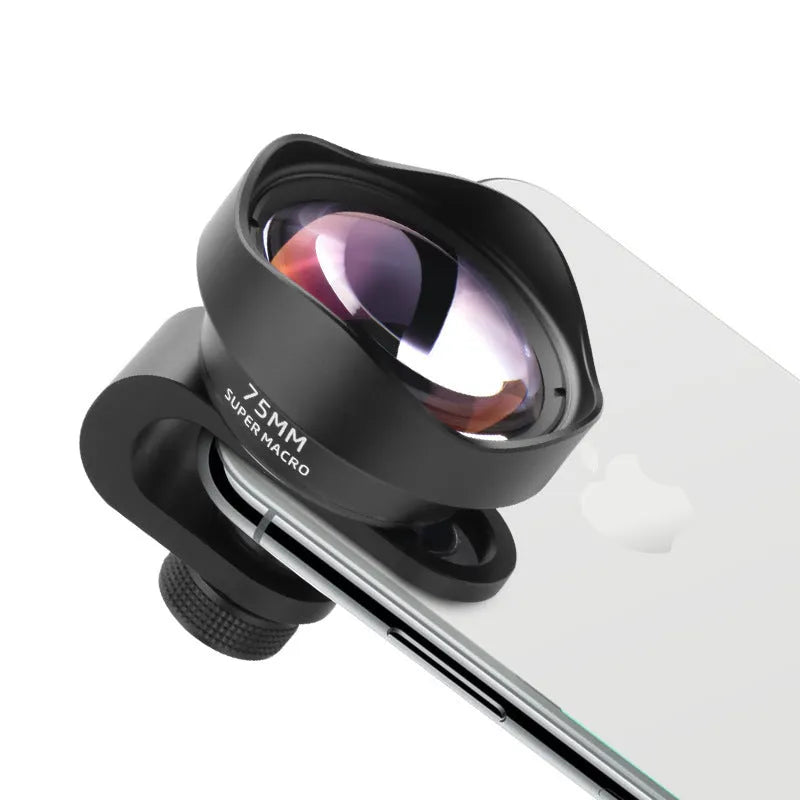 Universal mobile phone macro lens attachment with protective cover and storage bag