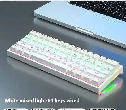 61-key mechanical keyboard with multiple colour options and hot-plug switch functionality