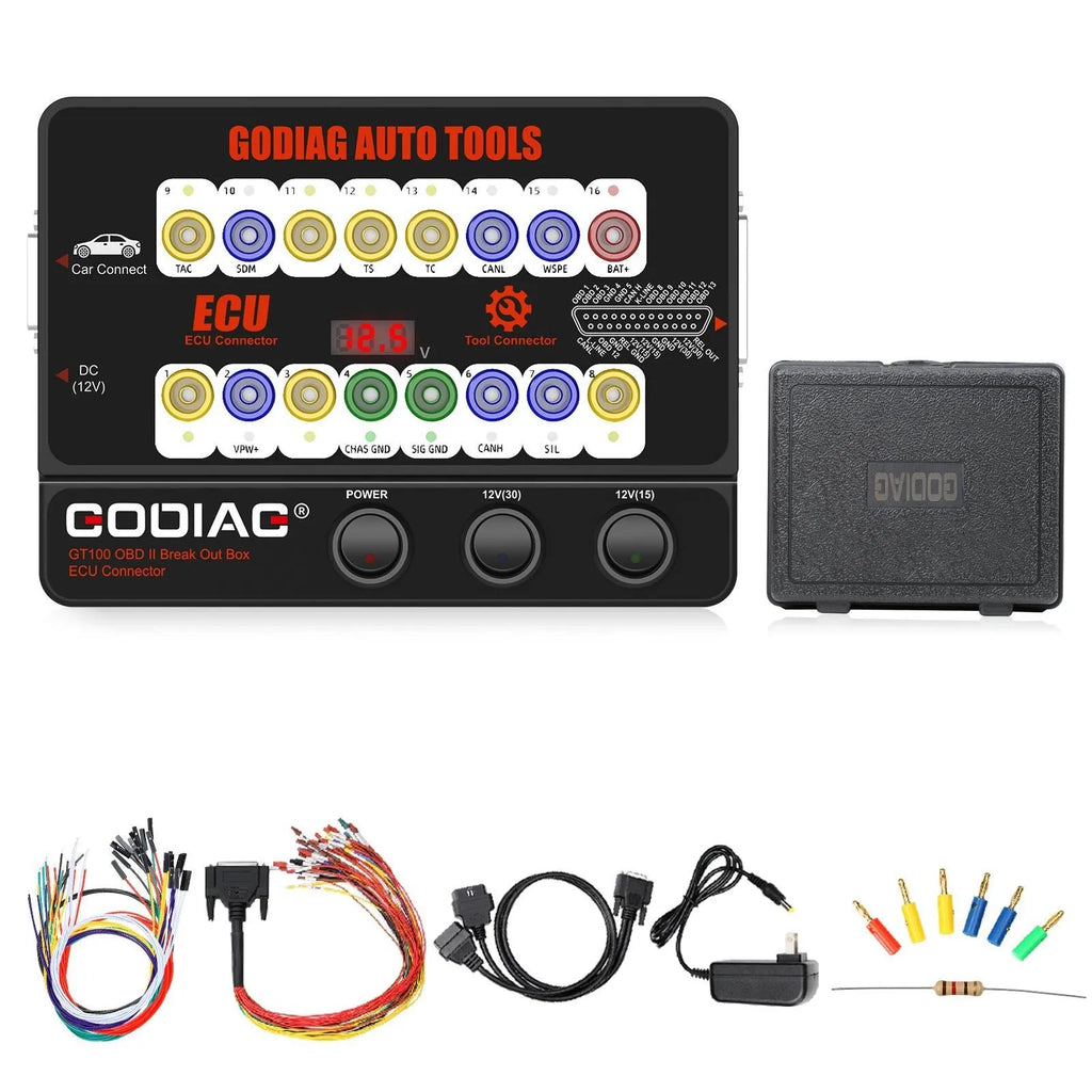GT100 communication tester with dimensions 23.3cm by 18.3cm by 7.2cm format options