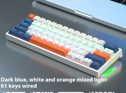 61-key mechanical keyboard with multiple colour options and hot-plug switch functionality