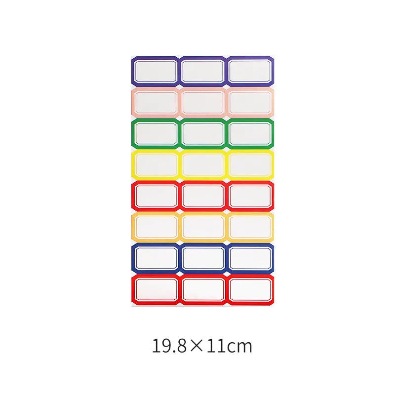 White German adhesive paper sticker for handwritten labels on a sheet.