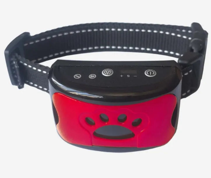 Waterproof rechargeable dog training collar with remote control in black colour