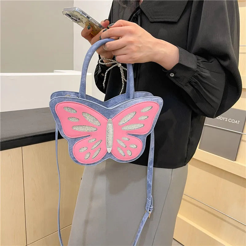 Small square white PU leather crossbody bag with contrast detailing, shown from the front.