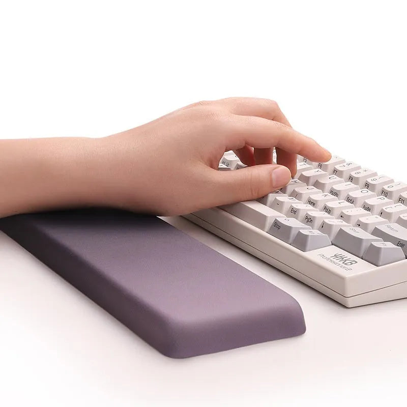 Square silica gel wrister mouse pad showing wrist strap support and anti-slip base
