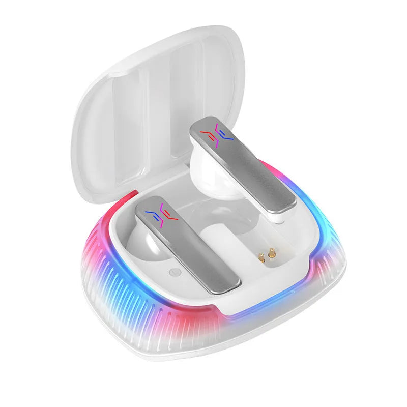 Hall Flashing Wireless Gaming Headset in Black or White with earplug design