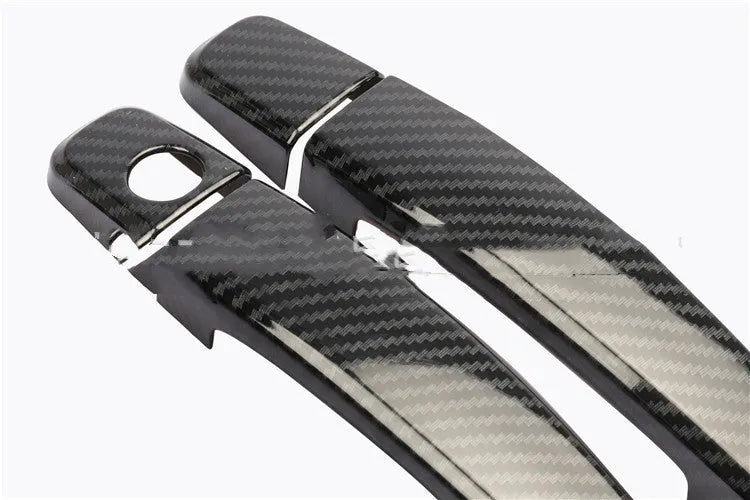 Carbon fibre patterned door handle overlay for Opel Vauxhall Astra H/J models