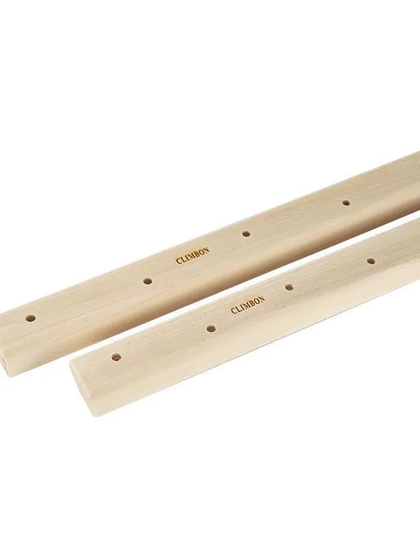 Set of three solid wooden grip training fingerboards in different sizes and thicknesses.
