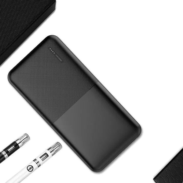 20000 mAh power bank in black with multiple USB charging ports