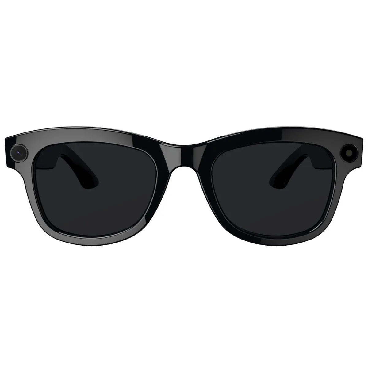 AI translation intelligent video glasses with HD camera in black and transparent lens options on a PC ABS frame.