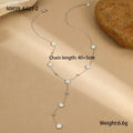 Gold-plated geometric fritillary design stainless steel bracelet and necklace set for women.