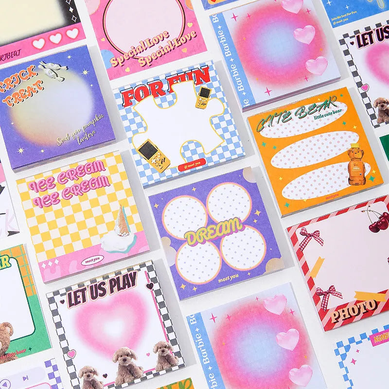 Time Series Korean notes simple ins can tear message note paper pad with 90 sheets rectangle shape