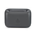 Mini remote control flame diffuser air humidifier in white with USB cable, round plastic shape
