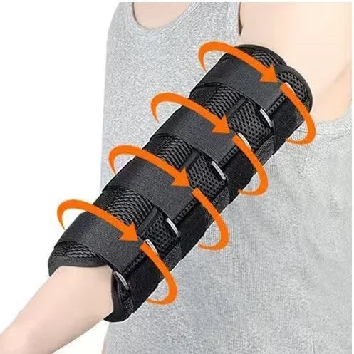 Black medical wrist joint fixing brace for sprain and dislocation support made from SBR cloth