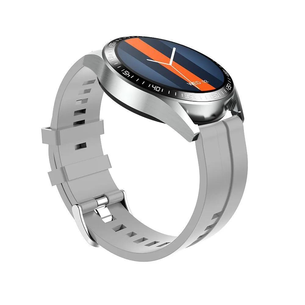 Black and silver GS3 Max smartwatch with 1.35-inch screen on a silicone strap.