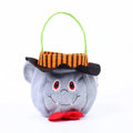 Halloween candy bag with pumpkin design measuring 16cm by 16cm