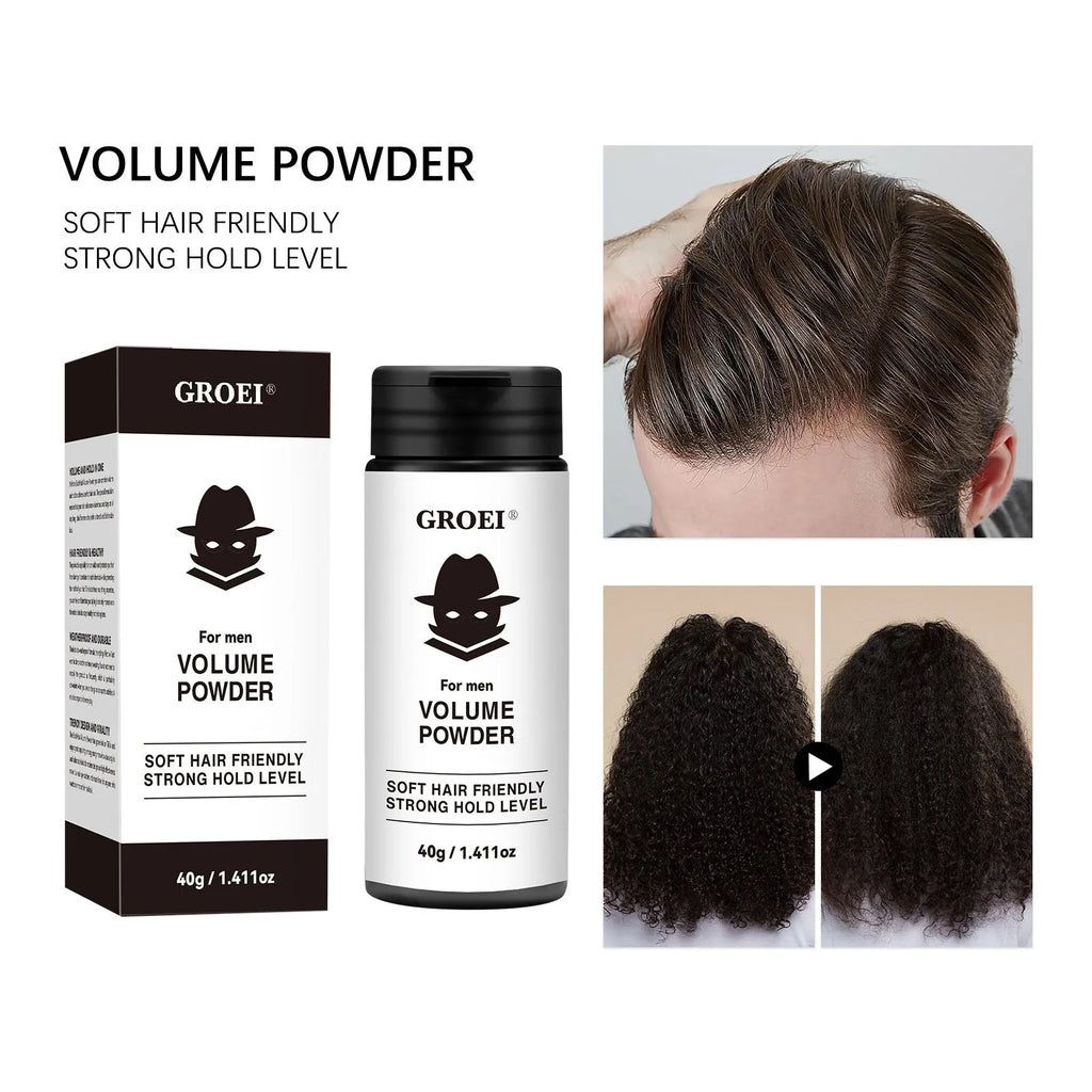 40g hair styling powder container for oil control and volume with transparent formula