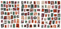 A4 sheet of colourful English alphabet, number, and word stickers in a cute style for decoration and organisation.