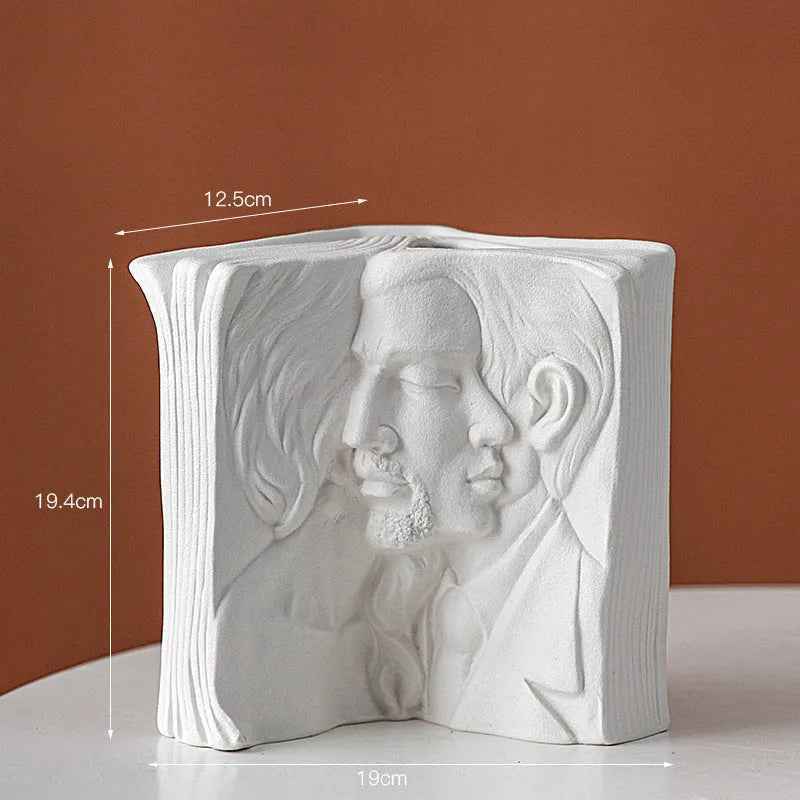 Ceramic book stand decorative ornament in modern simplicity style