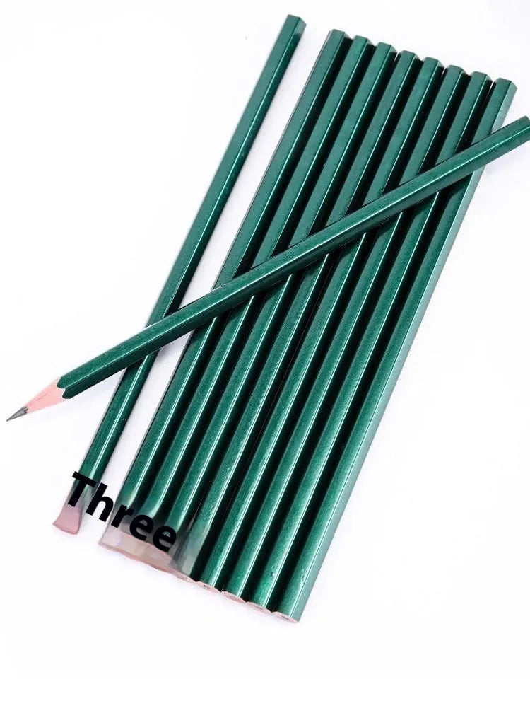 Green hexagonal sketching pencils in HB and 2B grades, boxed set of 10