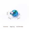 Geometric glass turtle ornament in modern simplicity style with hand-painted details