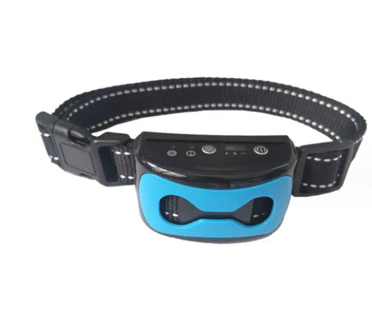 Waterproof rechargeable dog training collar with remote control in black colour
