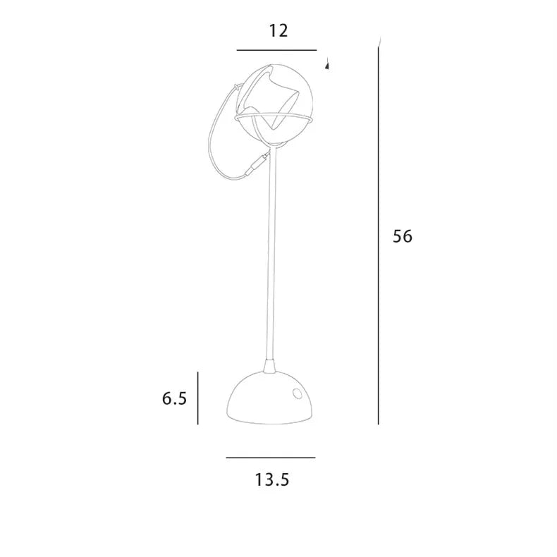 Modern glass lampshade desk lamp with touch dimmer control.