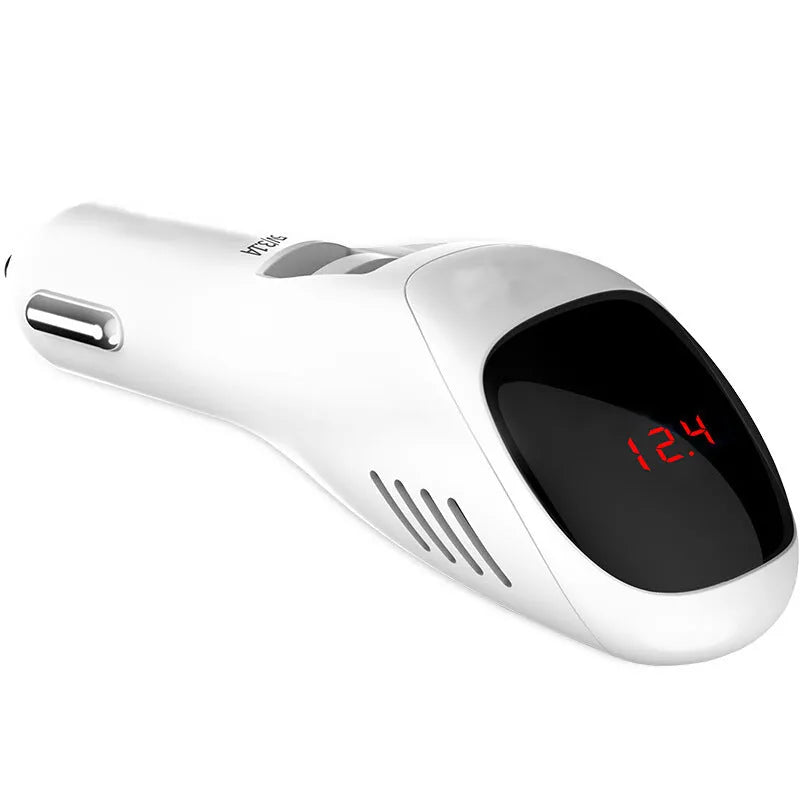 White car USB charger and air purifier unit for vehicle power sockets