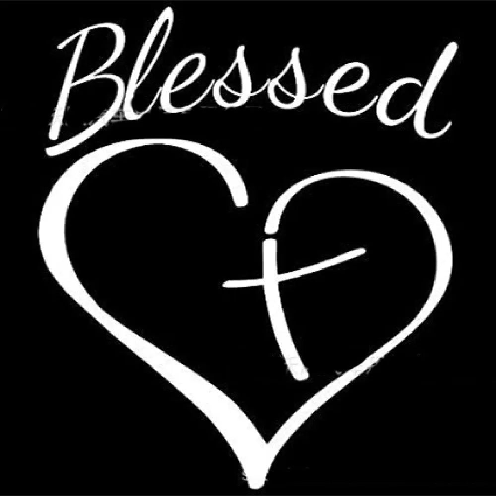 Three heart-shaped Faith Hope Love letter stickers in black, white, and red colours.