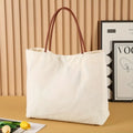 Natural cotton canvas tote bag with 40cm width for shopping and everyday carrying