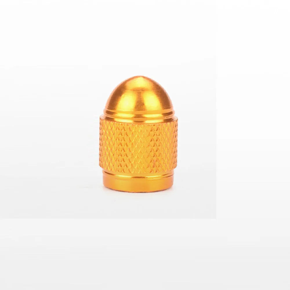 Aluminium alloy mountain bike tyre valve cap in choice of five colours.