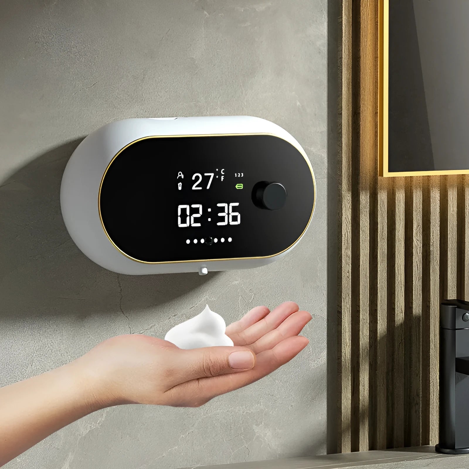 Automatic wall mounted soap dispenser with USB cable and 500ml reservoir